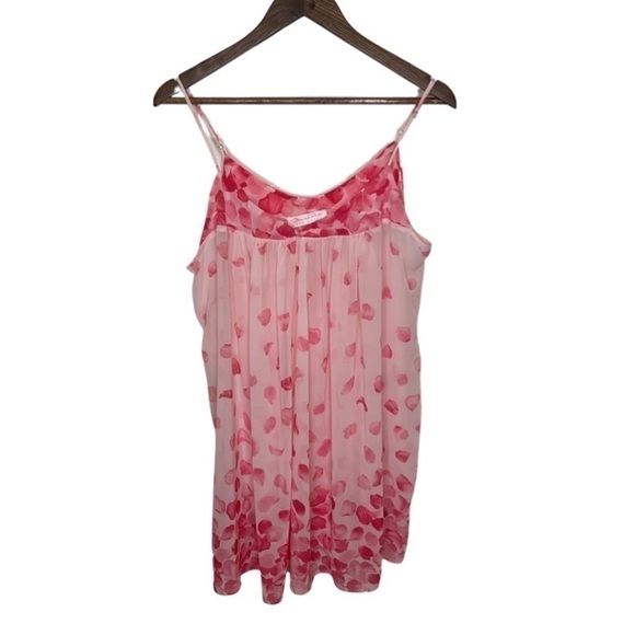 Oscar De Larenta sheer nightie in beautiful pink & white silk - Picture 2 of 13